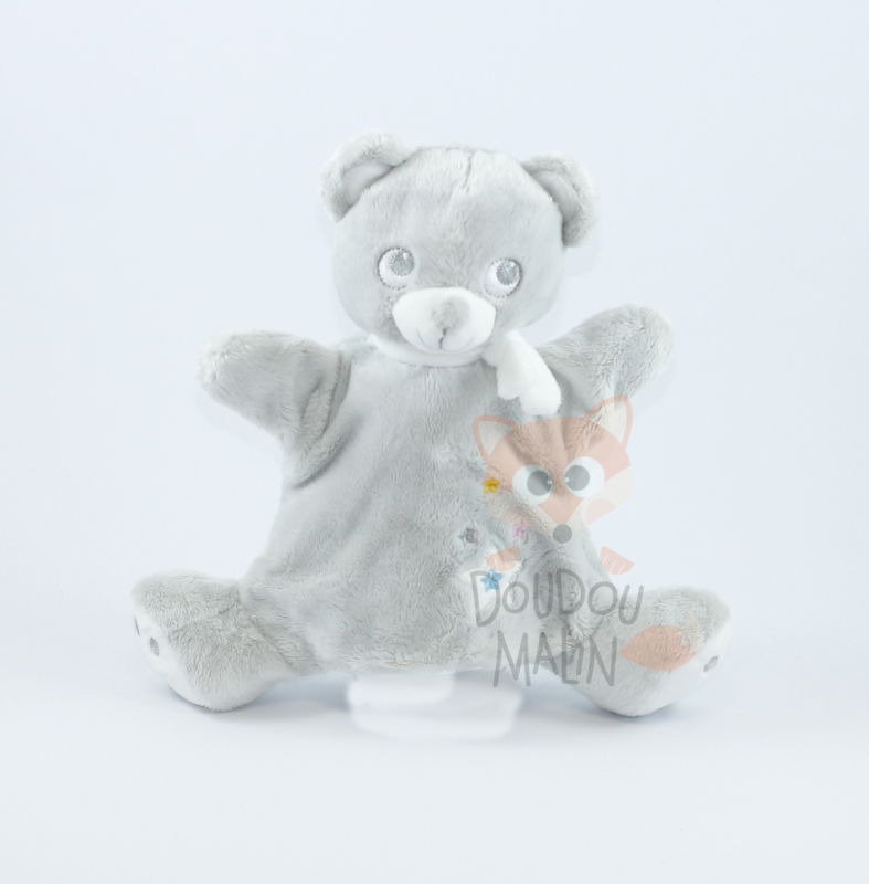  handpuppet grey bear star 